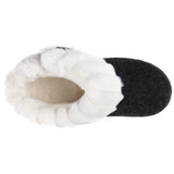 4 x Brand New Wishcotton women cute cozy fluffy felt memory foam slippers indoor outdoor non-slip rubber sole slippers, black, 41EU - RRP €79.52