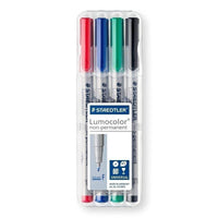 1 x RAW Customer Returns Staedtler Lumocolor 316, Non-permanent fine tip markers for all surfaces, Xylene and toluene free, Set of 4 bright colors, Bullet tip 0.6 mm, 316 WP4 - RRP €9.48