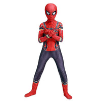 1 x RAW Customer Returns Children s Party Role Play Superhero Jumpsuit, Boy Cosplay No Way Home Iron Red Spider Costume Fancy Dress Carnival Jumpsuit M - RRP €13.44