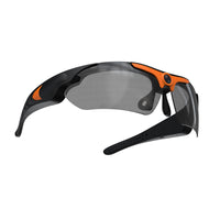 1 x RAW Customer Returns Camera Glasses, Video Sunglasses 1080P Full HD Portable Shooting Camera Glasses with Polarized Lenses, Audio and Video Recording, for Cycling, Hiking, Hunting, Men Orange  - RRP €40.99