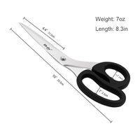 1 x RAW Customer Returns Mr.do Scissors Professional Super Sharp for Sewing Fabric Textile with Black Rubber Comfort Grip, Household Scissors Office Scissors Multipurpose, 255 mm Long - RRP €11.99