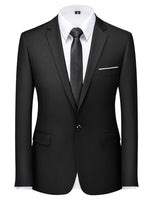 1 x RAW Customer Returns Cegerne Men s Jacket Sporty Leisure Blazer Business Suit Jacket One Button Men Suit, Black, S - RRP €60.99