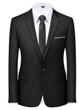 1 x RAW Customer Returns Cegerne Men s Jacket Sporty Leisure Blazer Business Suit Jacket One Button Men Suit, Black, S - RRP €60.99