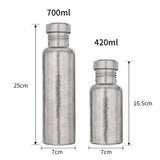 1 x RAW Customer Returns SOLOHIKE 700ml Drinking Bottle, Titanium Sports Water Bottle for Outdoor Camping, Hiking, Climbing, Cycling - RRP €44.87