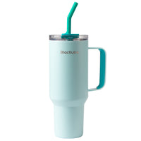 1 x RAW Customer Returns Blackube 1200ml drinking cup with lid and straw, cup with lid and straw, BPA-free, leak-proof, large metal drinking bottle for sports, school, fitness, outdoor - RRP €34.99