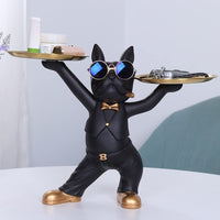 1 x RAW Customer Returns Asslye French Bulldog Figure, French Bulldog Key Bowl Key Storage Modern Sculpture Decoration for Hallway Living Room - RRP €41.99