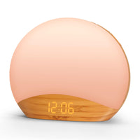 1 x RAW Customer Returns REACHER Wood Grain Sunrise Light Alarm Clock Night Light and Sound Machine, Digital Dimmable Clock for Bedroom, 26 Sleep Sounds, White Noise Machine for Baby, Adults, Light Alarm Clock for Kids - RRP €58.32