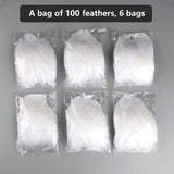 1 x RAW Customer Returns Totofy 600 Goose Feathers, Goose Feathers, White Feather, for Home Decoration, Costumes Hats, Weddings and DIY Projects. 6 - RRP €11.62