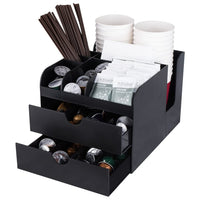 1 x RAW Customer Returns Vencer Coffee Accessories and Condiment Organizer, Black VCO-002 - RRP €33.04