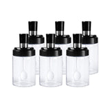 1 x RAW Customer Returns LOYUYU Kitchen Glass Spice Jars Spice Box Set of 6, Spice Pots Spice Jars with Spoon, Oil Bottle Honey Jar Dispenser, Airtight Cap Transparent 8.45oz  - RRP €20.4