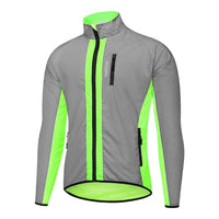 1 x RAW Customer Returns WOSAWE Men s Lightweight and Breathable High Visibility Reflective Jacket Suitable for Running, Jogging, Cycling Outdoor Sports Green XL  - RRP €44.99