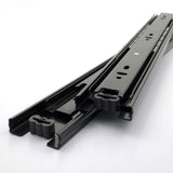 1 x RAW Customer Returns 2 pairs of black drawer rails, full extension, 25 cm length, 45 kg load capacity, side mounting - RRP €13.2