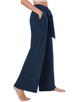 1 x RAW Customer Returns Tapata women s wide leg pants elegant with pockets high waist tailored yoga pants, Tall Long Regular Petite for everyday wear elegant pants blue, XL - RRP €36.29