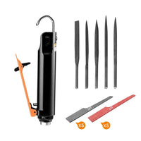 1 x RAW Customer Returns WorkPad Multifunctional Pneumatic File Air Body Saw File Air Body Saw File Zinc Alloy Pneumatic Grinding Tool with 5pcs File Set and 5pcs 24T, 5pcs 32T. - RRP €80.66