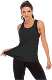 1 x RAW Customer Returns Women s Yoga Fitness Tank Top Loose Girls Sports T-shirt Training Jogging Running Shirt Sleeveless Mesh Back Sportswear Black Gray S Pack of 2 - RRP €32.16