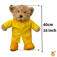 1 x RAW Customer Returns Yellow Raincoat - Teddy Bear Clothes - Teddy Bear Outfit - 40cm - Bear not included - RRP €16.33