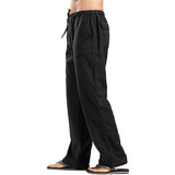 1 x RAW Customer Returns Lanckeli Men s Linen Pants, Lightweight Men s Summer Pants, Solid Color Casual Linen Pants, Multi-Pocket Beach Yoga Pants with Drawstring. - RRP €22.12