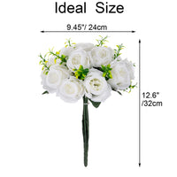 2 x Brand New Inweder Bridal Bouquet Bouquet Artificial Flowers White - 2 Pcs Artificial Flowers Roses Artificial Fake Flower Ball Plastic Artificial Roses Fake Silk Flowers for Table Decoration Wedding Flower Ball Decoration - RRP €45.92