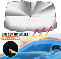 1 x RAW Customer Returns Car Sun Shade Windshield 135cm 80cm, 2023 Upgrade UV Protection Car Sunshade for Windshield, Car Windshield Heat Protection Easy Storage for Most Cars SUVs MPV - RRP €19.97