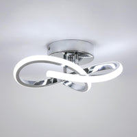 1 x RAW Customer Returns Goeco LED ceiling light, modern silver ceiling lamp 22W, small LED light for hallway, entrance, stairs, study, hallway, 6500K cool white - RRP €34.99