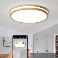 1 x RAW Customer Returns LIGKIN LED Ceiling Lamp Wood 36W Ceiling Light Round 40cm Neutral Light 4500K Diameter Modern Double Layer Kitchen Lamp Lamp Living Room for Balcony Hallway Baby Room Bedroom - RRP €48.99