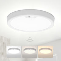 1 x RAW Customer Returns Yafido 18W LED ceiling light with motion detector, 22 ultra-slim round ceiling lamp with 1620lm, 3000K-6000K ceiling light flat for hallways, porches, garages, entrances, stairwells - RRP €27.0