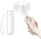 1 x RAW Customer Returns JISULIFE Handheld Fan Mini Fan 3 IN 1, with 4500 mAh Power Bank USB Battery Small Fan, Battery Operated Max 46 Hrs Runtime Portable Fan, Flashlight Function-White - RRP €25.99