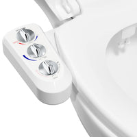 1 x RAW Customer Returns Bidet Toilet, Hibbent Shower Toilet Self-Cleaning Cleaning Nozzle, Hot and Cold Fresh Sprayer Non-Electric Intelligent Mechanical Seat with Adjustable Water Pressure T-Adapter 1 2  - RRP €60.99