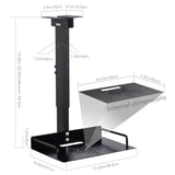 1 x RAW Customer Returns TRAWOLF universal projector mount for the ceiling, up to 3.5kg - tray 24 20cm - height adjustable 34-56cm - cable guide, universal projector mount ceiling mount for projectors, routers etc. - RRP €48.19