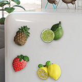 1 x Brand New Mobestech 4 Pieces Fridge Magnets Fruit 3D Refrigerator Magnets Sticker Office Magnets Refrigerator Stickers for Home Kitchen Refrigerator Office Cabinets Whiteboard Magnetic Board Decoration - RRP €14.83