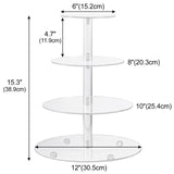 1 x RAW Customer Returns CECOLIC Cupcake Stand Clear Acrylic Cupcake Holder, Transparent Acrylic Cup Cake Display Stand, Dessert Pastry Tower for Wedding, Birthday, Party Decoration Round - 4 Tier  - RRP €29.64