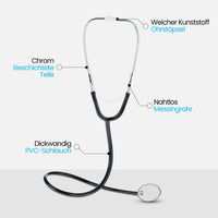 1 x RAW Customer Returns Hygiene100 Black Stethoscope High-Quality, Experience the best, clear and accurate auscultation, perfect for medical professionals Hospital or home tool. - RRP €7.04