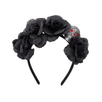 52 x RAW Customer Returns Dia de Muertos headband, decorative headband with black roses, Halloween headband, Mexican floral hair bands, Carnival Cosplay Costume Party Halloween Party - RRP €467.48