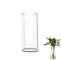 1 x RAW Customer Returns TSKDKIT Cylinder Clear Glass Flower Vase, 20cm Tall Glass Flower Vase, Modern Indoor Design Home Decoration for Rose Pampas Grass Wedding Decoration, 20 x 10cm - RRP €16.99