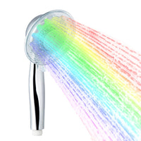 1 x RAW Customer Returns LEDGLE LED shower head with color changing LED hand shower, 7 colors light automatic, adjustable water flow - RRP €25.43