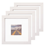 1 x RAW Customer Returns Muzilife picture frame set of 4 20x20cm with passepartout for pictures 10x10cm - white photo frame with glass pane for portraits, collages, wall hangings or table decoration - RRP €26.99