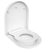 1 x RAW Customer Returns Toilet seat family, MUJIUSHI family toilet lid with removable child seat, soft-close mechanism, adjustable hinge, quick-release function D U-shape PP children and adults toilet seat - RRP €35.21