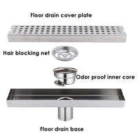 1 x RAW Customer Returns WOLFBIRD 30CM shower channel stainless steel drain channel floor drain, self-cleaning siphon with odor stop, hair strainer - edge drain - RRP €19.82