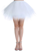 1 x RAW Customer Returns Dressystar LXQC Petticoats Mini Skirt Short Underskirt Tutu Irregular Tulle Women Girls Ballet Skirt Multi-Layers White S - RRP €23.53