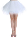 1 x RAW Customer Returns Dressystar LXQC Petticoats Mini Skirt Short Underskirt Tutu Irregular Tulle Women Girls Ballet Skirt Multi-Layers White S - RRP €23.53