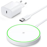 1 x RAW Customer Returns AMSKY Compatible with Magsafe Charger, 15W Magnetic Wireless Charger Compatible with Magsafe Charging Station, Fast Inductive Charging Station for iPhone and Airpods, 20W Power Supply for Apple Charging Station - RRP €19.99