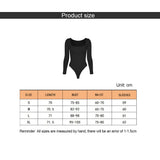 1 x RAW Customer Returns KOEMCY Women s Bodysuit Long Sleeve Elegant Sexy Women s Bodycon Jumpsuit Black Basic Bodysuit Women s Stretch Romper Solid Color Casual Jumpsuits Tops Black, M  - RRP €20.16