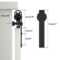 1 x RAW Customer Returns ETIASQSA 3FT 91cm Sliding Door Fitting Mini Sliding Door Hardware Kit for Single Door TV Stand, Small Wardrobe No Closet Door  - RRP €33.26