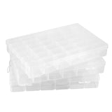 1 x RAW Customer Returns ZEONHEI 6 Pcs 36 Compartment Clear Plastic Adjustable Storage Boxes with Removable Dividers for Small Items, Jewelry, Pearls - RRP €30.99