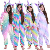 7 x Brand New Renholin Kids Boys and Girls Onesie Unicorn Pajamas Fluffy Fleece Animal Dinosaur Pajamas Dress Up Bashing Robe - RRP €98.77