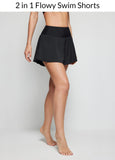 1 x RAW Customer Returns BALEAF women s swimming shorts UPF 50 swimming skirt 2 in 1 swimwear high waist trousers skirt swimming shorts swimming skirt black M - RRP €24.52