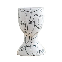 6 x Brand New Irregular ceramic vase white  - RRP €137.94