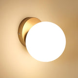 1 x RAW Customer Returns Tealight wall light indoor, ball wall lamp, modern wall lights with glass ball lampshade 15CM, bathroom wall lighting E27 for bedroom, living room, not light source, gold - RRP €33.99