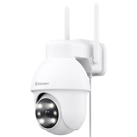 1 x RAW Customer Returns GALAYOU 2k Outdoor PTZ WiFi Surveillance Camera, Waterproof 360 Wireless IP Camera, Color Night Vision, Two-Way Audio, Motion Detection, Micro SD Card, Alexa Y4 - RRP €39.34