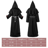 1 x RAW Customer Returns Yuragim monk costume, man carnival cosplay costume, monk costume, medieval renaissance hooded monk costume, carnival Halloween party cosplay role play outfit for adults - RRP €15.12